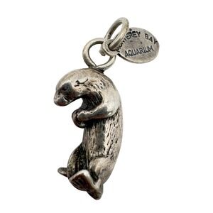 Monterey Bay Aquarium Sea Otter Charm Sterling Silver 0.90 In
